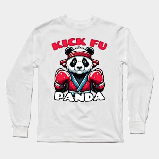 Kickboxing panda Long Sleeve T-Shirt